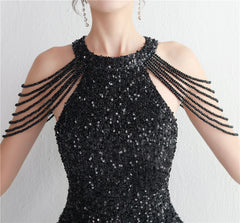 Sequined Split Maxi Dress