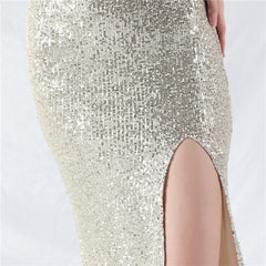 V-Neck Split Maxi Dress