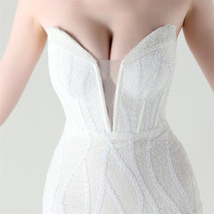 Sequined Heart-Collar Maxi Dress