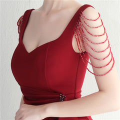 Beaded Fringe Split Maxi Dress