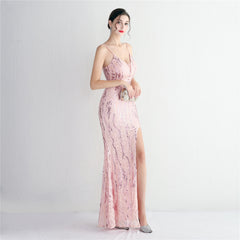 Sequined Fishtail Maxi Dress