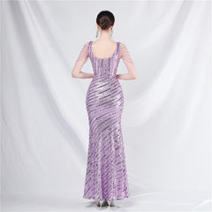 Sequin Split Maxi Dress