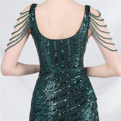 Sequin Split Maxi Dress