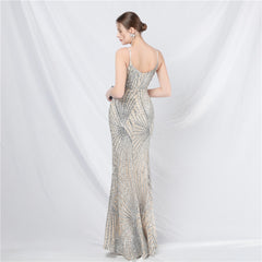 Sequined Split Maxi Dress