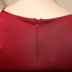 Elegant Crew-Neck Split Bodycon Dress