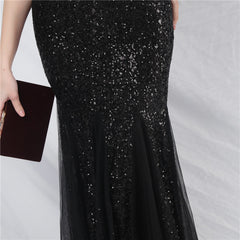 Ostrich Feather Sequined Maxi Dress