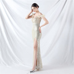 V-Neck Split Maxi Dress