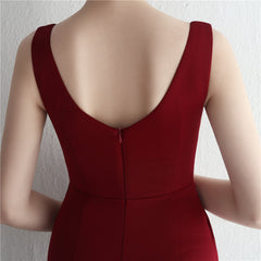 Elegant V-Neck Split Maxi Dress