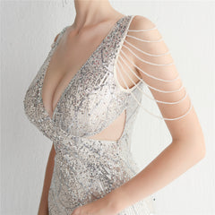 Sequined Fishtail Maxi Dress