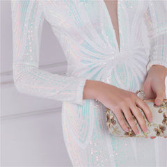 Sequin Fishtail Maxi Dress