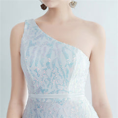 One-Shoulder Sequin Maxi Dress