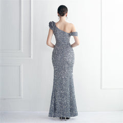 Sequined Fishtail Maxi Dress