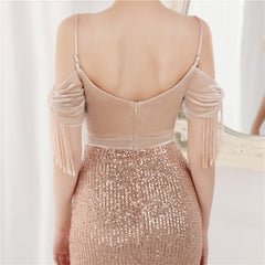 Sequin Split Maxi Dress