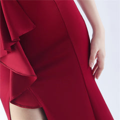 Off-Shoulder Maxi Split Dress