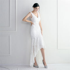 Sequined Beaded Fishtail Maxi Dress