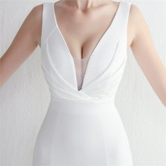 V-Neck Split Fishtail Maxi Dress