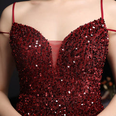 Sequined V-Neck A-Line Dress