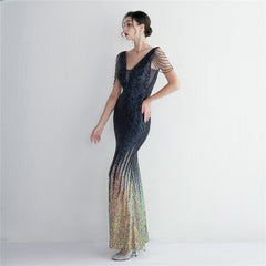 Ombre Sequin Maxi Dress