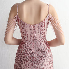 Sequined V-Neck Maxi Dress