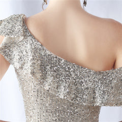 One-Shoulder Sequin Dress