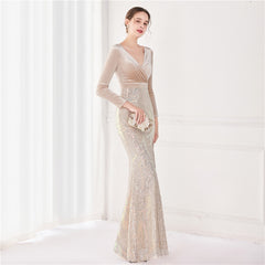 Sequin Fishtail Maxi Dress