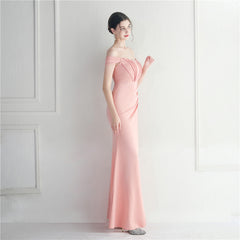 Off-Shoulder Split Maxi Dress