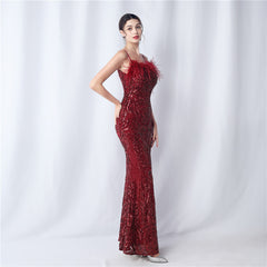 Sequined Split Maxi Dress