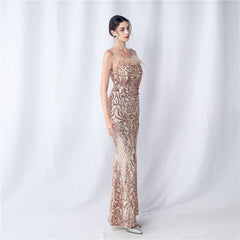 Sequined Split Maxi Dress