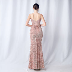 Sequined Fringe Maxi Dress