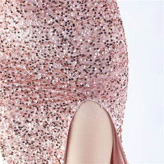 Asymmetric Sequin Maxi Dress