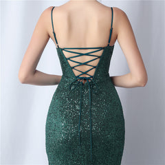 Sequined Side-Slit Maxi Dress