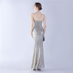 Sequined Sweetheart Maxi Dress