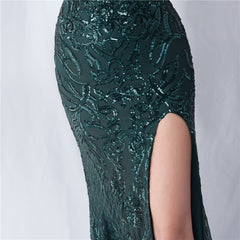 Sequined Split Maxi Dress
