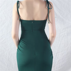 Strapless Slit Maxi Dress