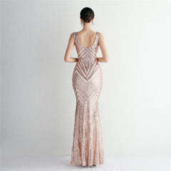 Sequin Fishtail Maxi Dress