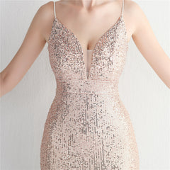 Sequin Beaded Fishtail Maxi Dress