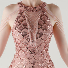 Sequined Fishtail Maxi Dress