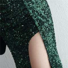 Sequined Fishtail Maxi Dress