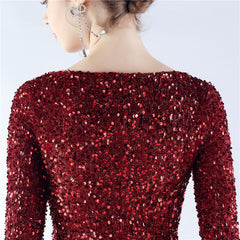 Ostrich Feather Sequined Maxi Dress