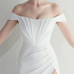 Off-Shoulder Split Maxi Dress