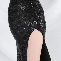 Sequin Split Maxi Dress