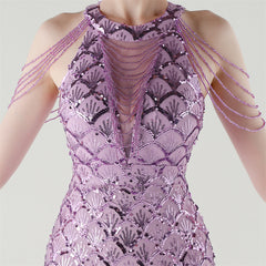 Sequined Fishtail Maxi Dress