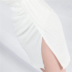 Sequined V-Neck Bodycon Dress