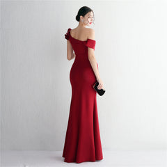 One-Shoulder Ruffle Maxi Dress
