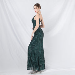 Sequined Split Maxi Dress