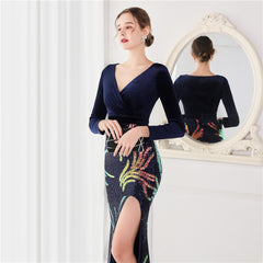 Sequin Fishtail Maxi Dress