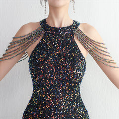 Sequined Split Maxi Dress