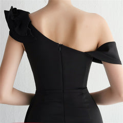 One-Shoulder Ruffle Maxi Dress