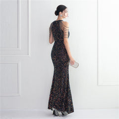 Sequined Split Maxi Dress