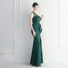 Ruffled One-Shoulder Maxi Dress